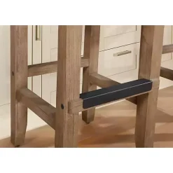 Twisted Seagrass and Wood Bar Stool