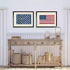 Two Flags Framed Art Prints, Set of 2