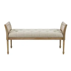 Upholstered Cane Martha Stewart Isla Bench