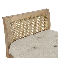 Upholstered Cane Martha Stewart Isla Bench