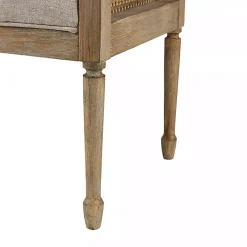 Upholstered Cane Martha Stewart Isla Bench