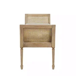 Upholstered Cane Martha Stewart Isla Bench