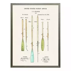 Vintage Boat Oars Patent Framed Art Print