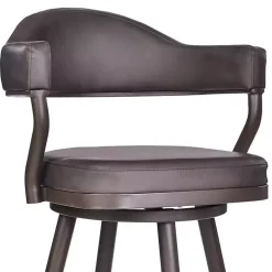 Vintage Brown Faux Leather Justin Bar Stool