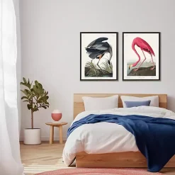 Vintage Flamingo Bookplate Framed Art Print