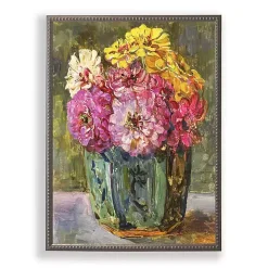 Vintage Floral IV Beaded Framed Art Print