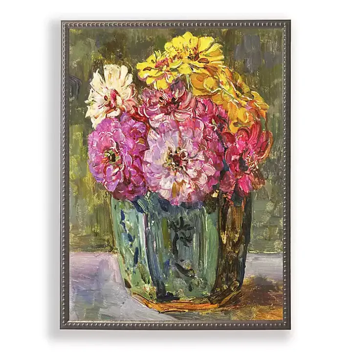 Vintage Floral IV Beaded Framed Art Print