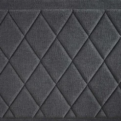 Viv Charcoal Diamond Tufted Queen Bed Frame