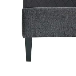 Viv Charcoal Diamond Tufted Queen Bed Frame