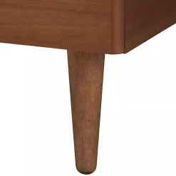 Walnut Brown Rattan Amelia Queen Bed