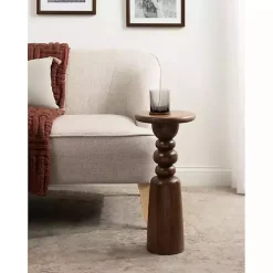 Walnut Brown Tirollo Accent Table