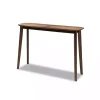 Walnut Brown Wood Frame Splayed Legs Console
