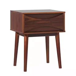 Walnut Mid-Century Modern Nightstand