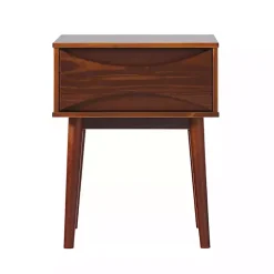 Walnut Mid-Century Modern Nightstand