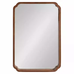 Walnut Scallop Rectangle Wall Mirror