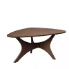 Walnut Triangle Modern Coffee Table