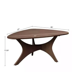 Walnut Triangle Modern Coffee Table