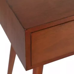 Walnut Wood 1-Drawer Arthur Accent Table