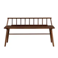 Walnut Wood Low Back Spindle Bench