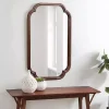 Walnut Wood Scallop Wall Mirror