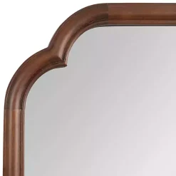 Walnut Wood Scallop Wall Mirror