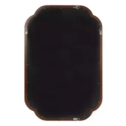 Walnut Wood Scallop Wall Mirror