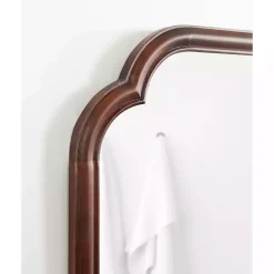 Walnut Wood Scallop Wall Mirror