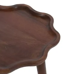 Walnut Wood Wavy Accent Table