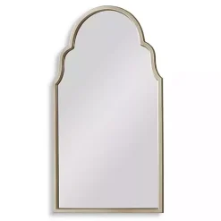 Warm Silver Arched Wall Mirror