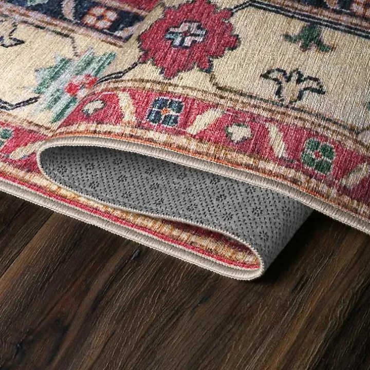 Washable Shary Coral Area Rug, 5x7