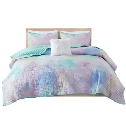 Watercolor Tie-Dye 4-pc. Full/Queen Quilt Set