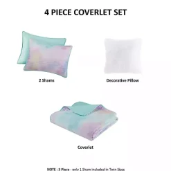 Watercolor Tie-Dye 4-pc. Full/Queen Quilt Set