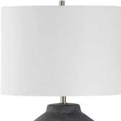 Weathered Black Ceramic Rhys Table Lamp