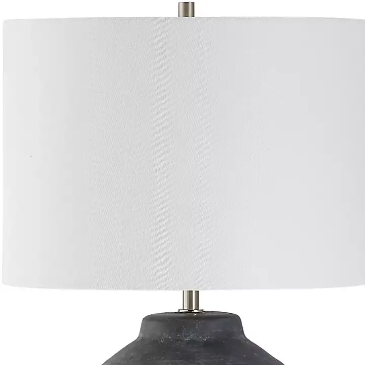 Weathered Black Ceramic Rhys Table Lamp