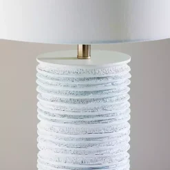 Weathered Cream Marissa Ribbed Table Lamp