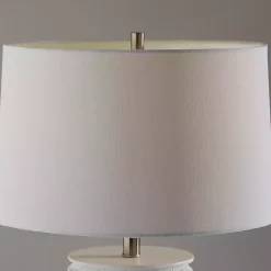 Weathered Cream Marissa Ribbed Table Lamp