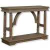 Weathered Wooden Trestle Console Table