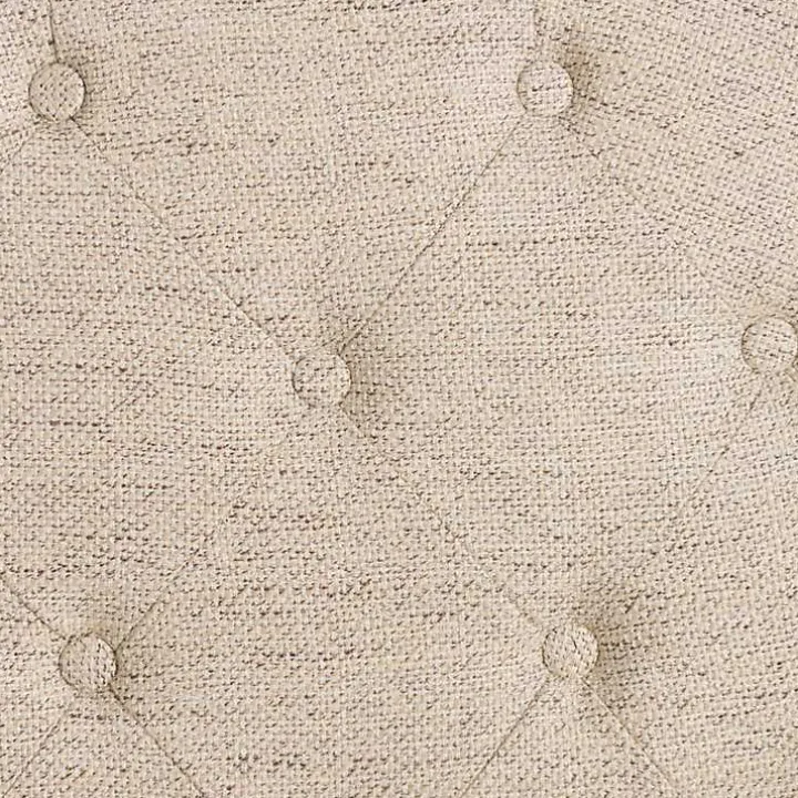 Wheat Tufted Chair & Ottoman Set