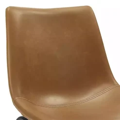 Whiskey Faux Leather Counter Stools, Set of 2