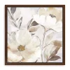 Whisper White Florals Framed Canvas Art Print