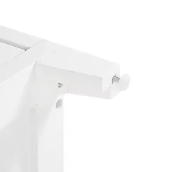 White & Gold Glass Door Storage Cabinet