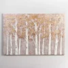 White and Gold Treescape Canvas Art Print