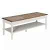 White and Natural Davis Coffee Table