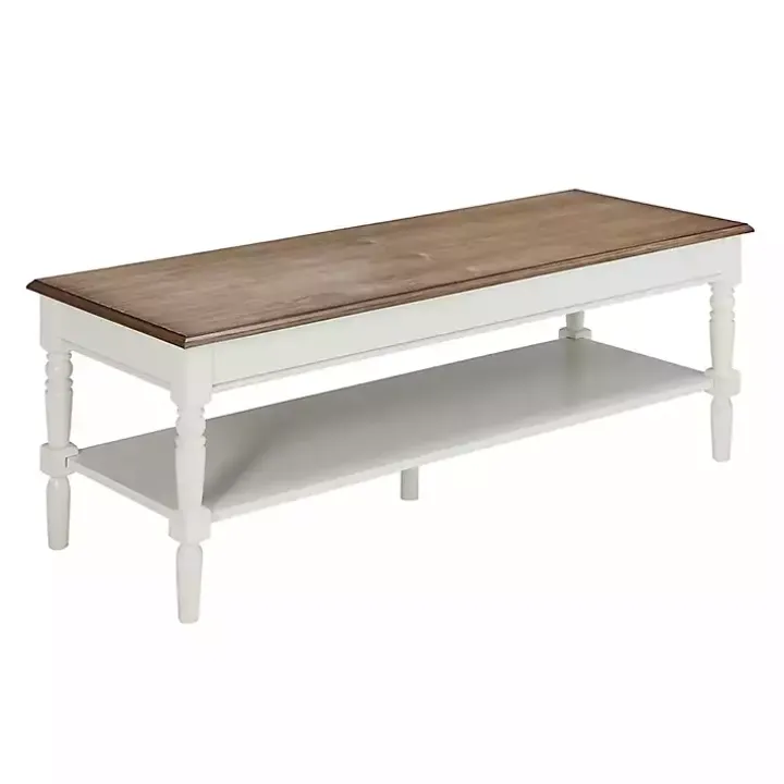 White and Natural Davis Coffee Table