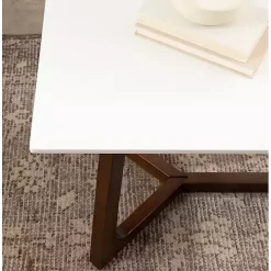 White and Walnut Olivia Coffee Table
