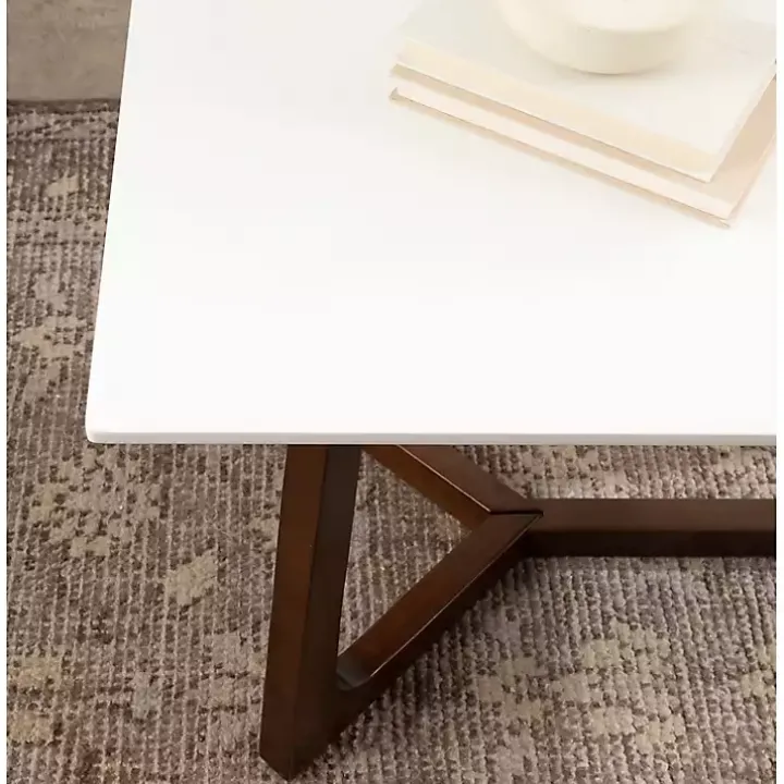 White and Walnut Olivia Coffee Table