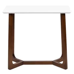 White and Walnut Olivia Console Table