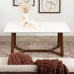 White and Walnut Olivia Coffee Table