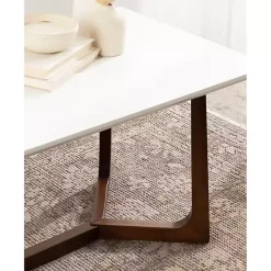 White and Walnut Olivia Coffee Table