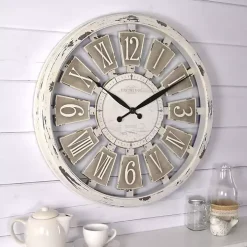 White Antique Plaques Wall Clock